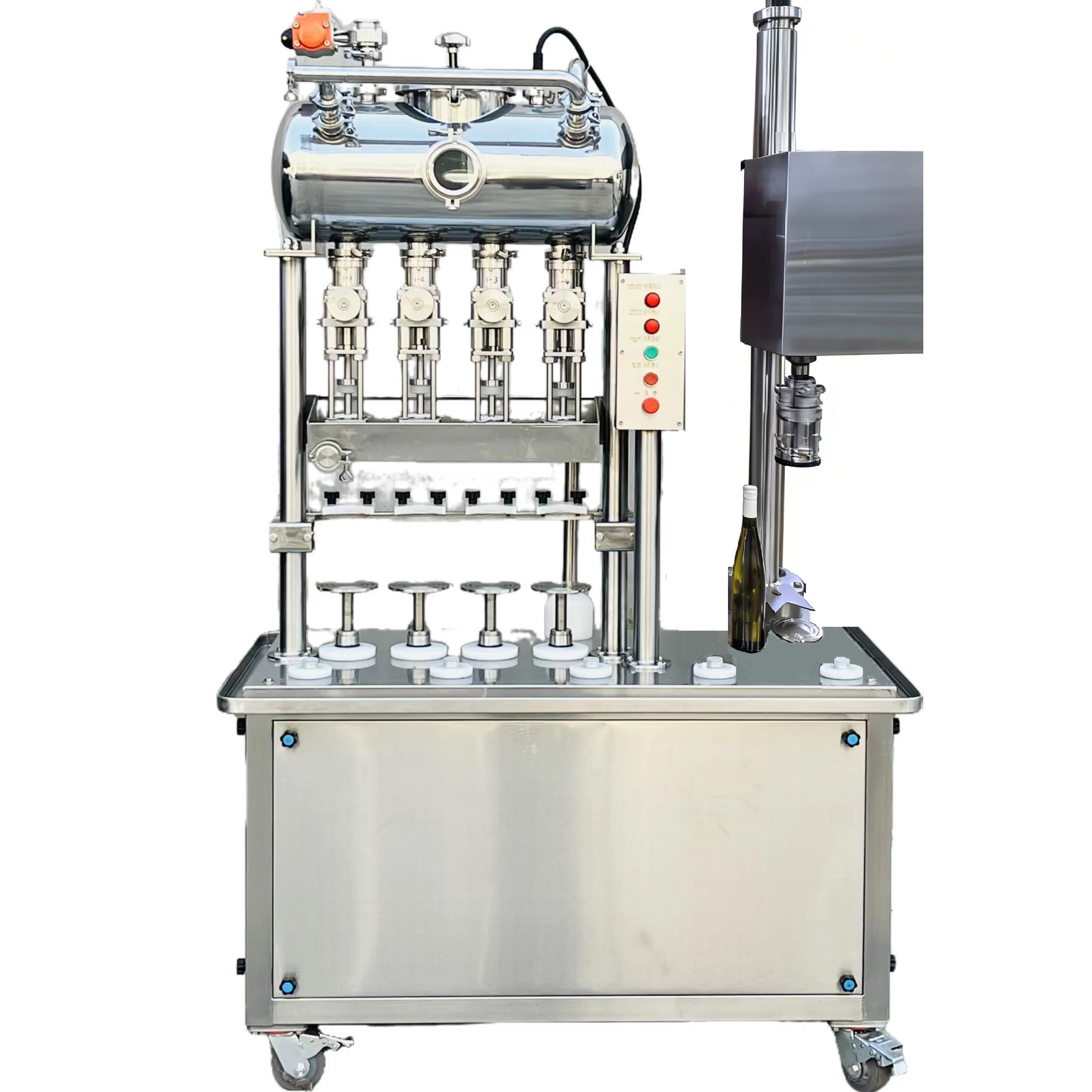 Semi-automatic filler capper