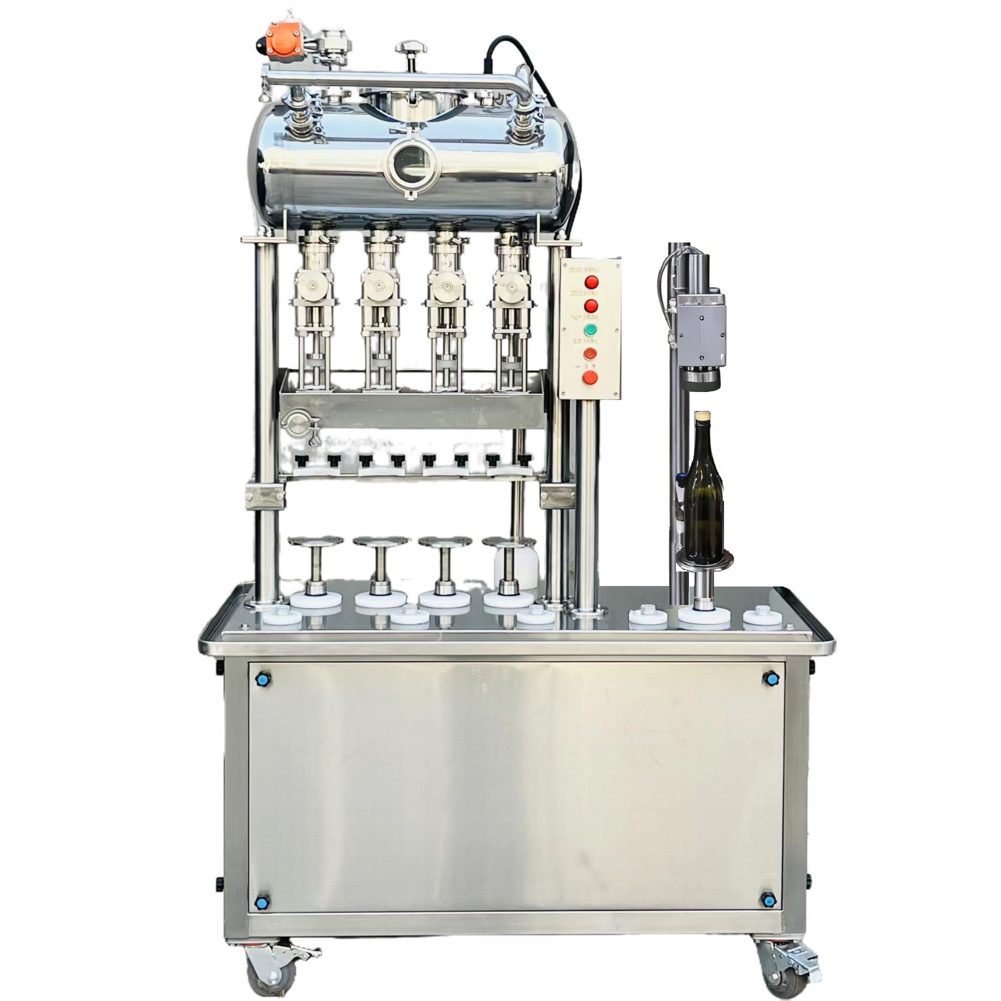 Semi-automatic filler capper